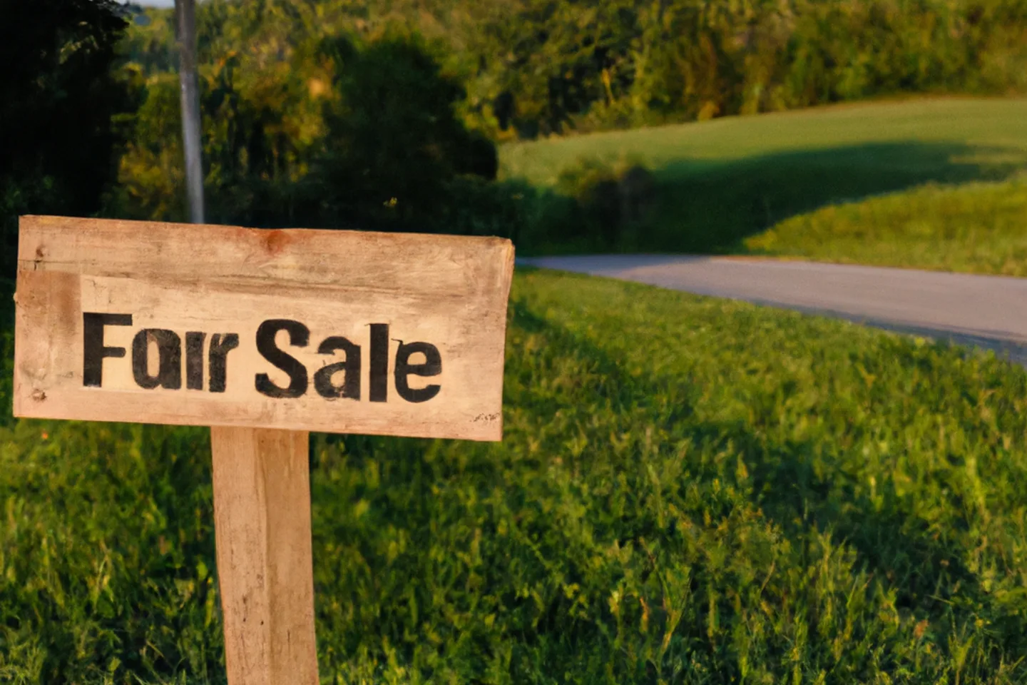 For sale by owner signage in front of a Virginia vacant lot