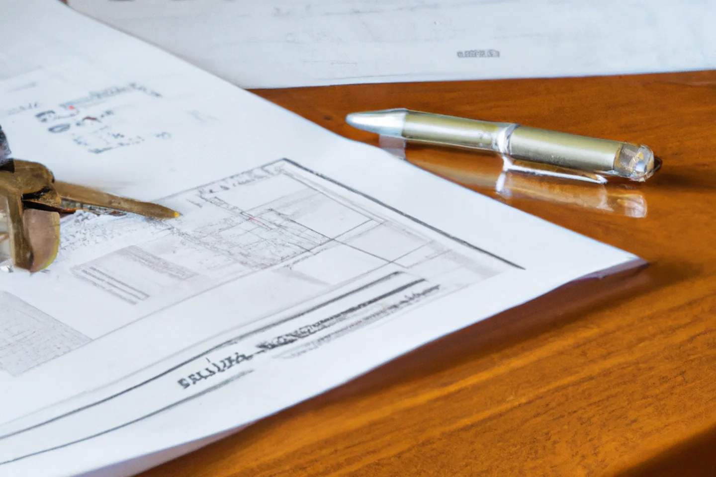 Inherited land documents and property deed on a desk in Virginia