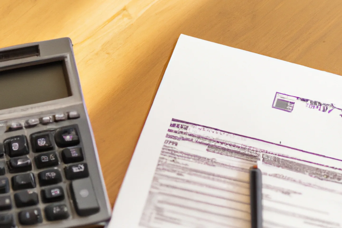 Tax forms, calculator, and Virginia property documents on a desk