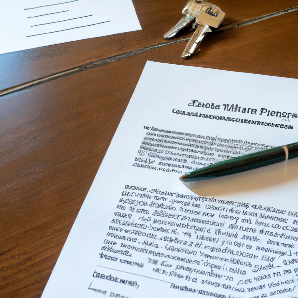 Cash offer documents and pen for Virginia land sale